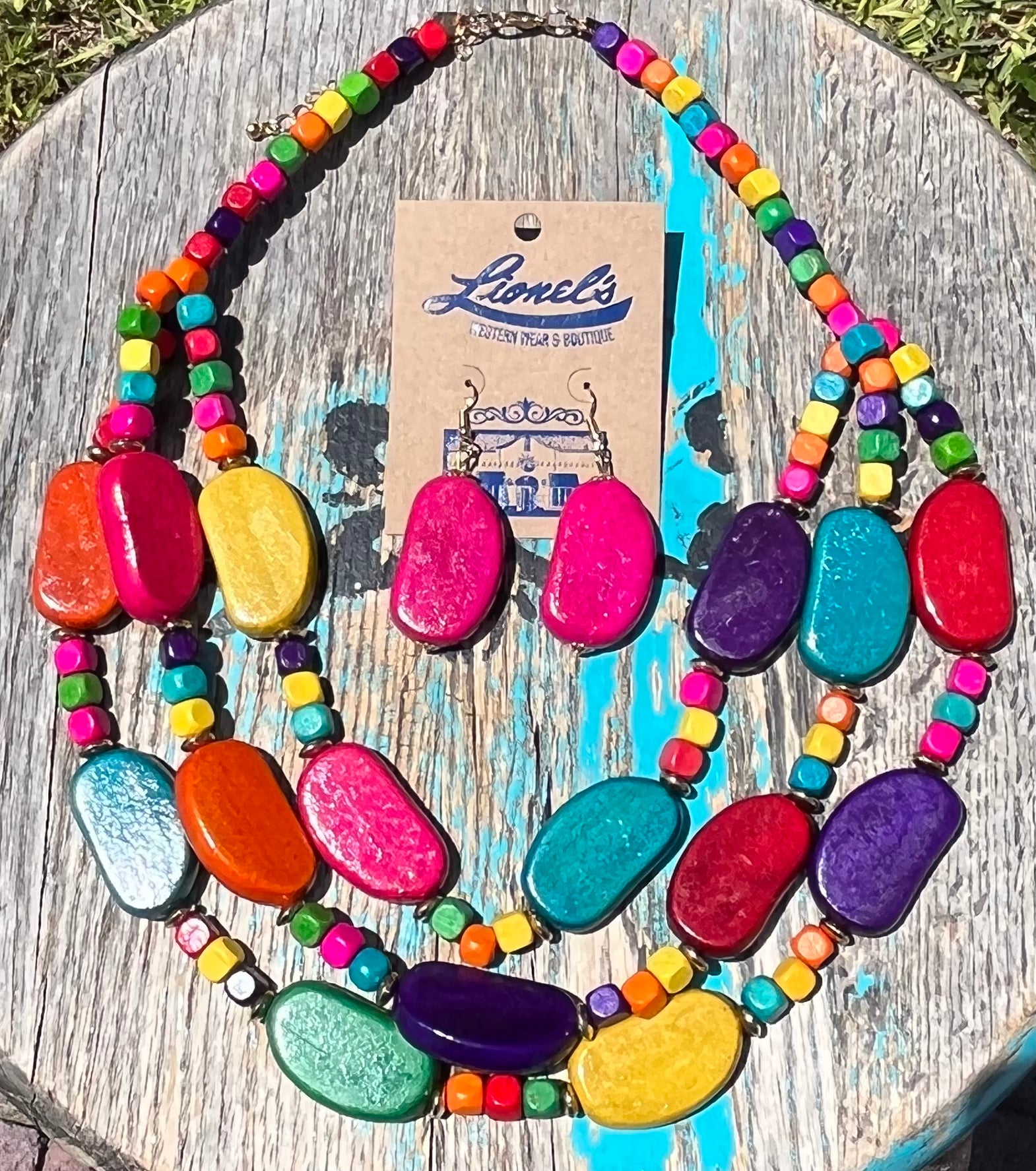 Bright & Festive Wooden Necklace Set/Assorted