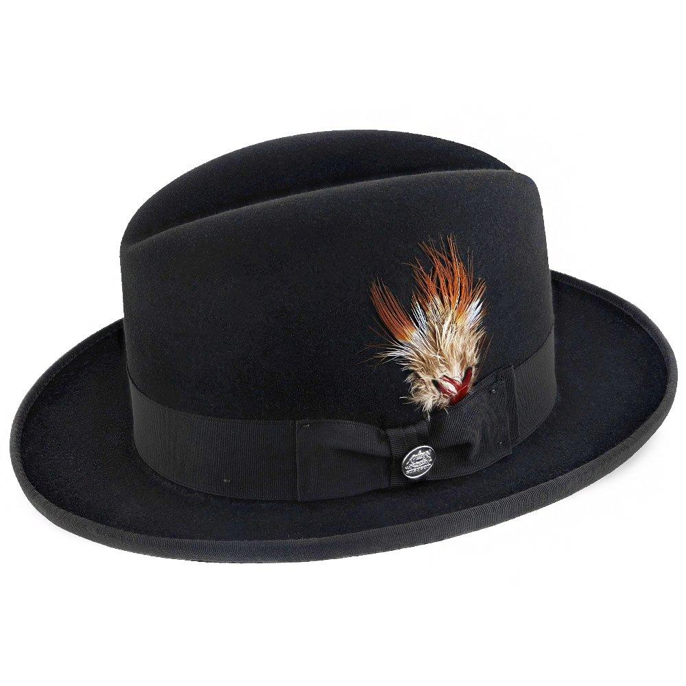 Stetson Fur Felt Homburg Hat - Black
