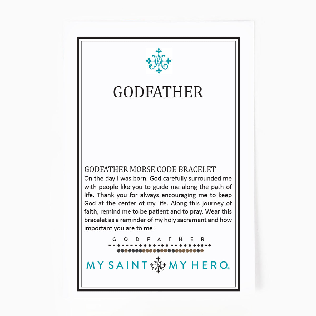 God Father Morse Code Bracelet