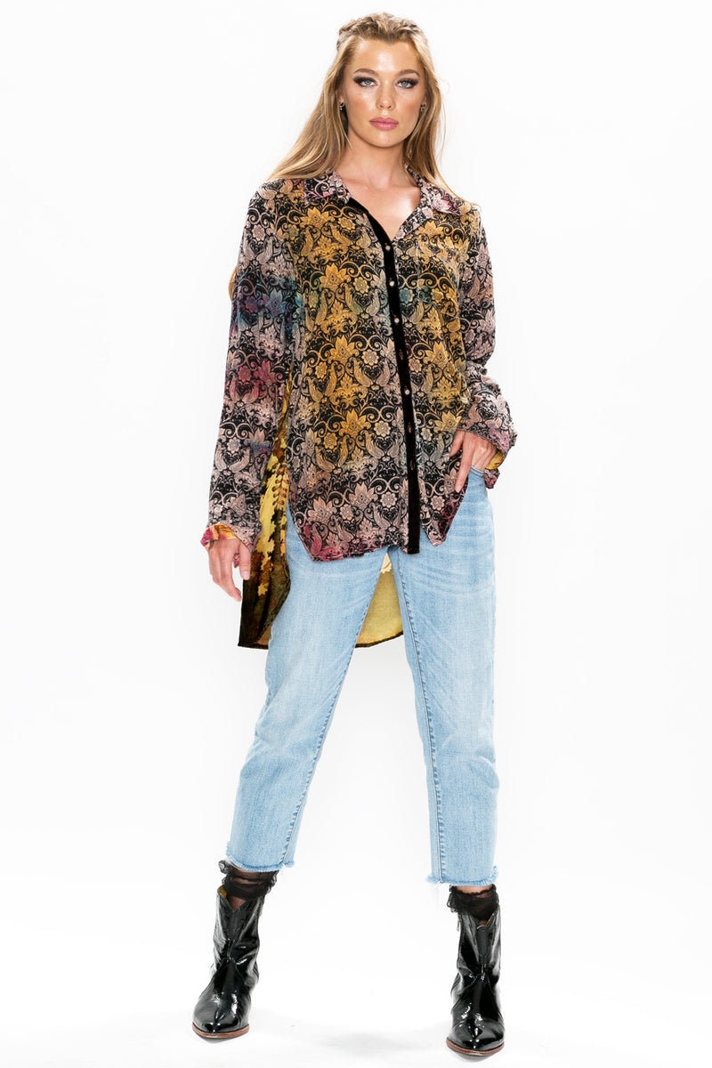 Midnight Floral Shirt by Aratta
