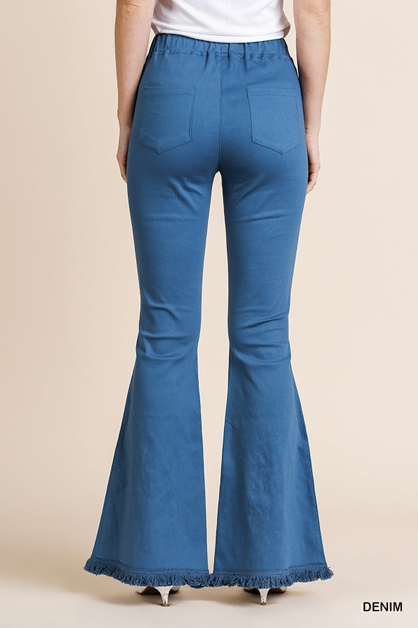 Denim Wide Flare Leg Pant