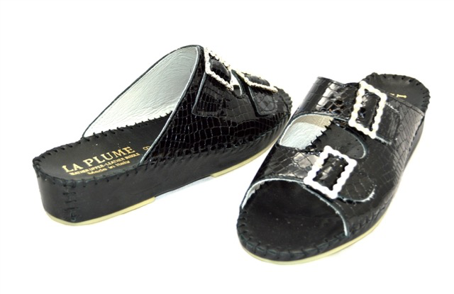 La Plume Jen - Black Croc