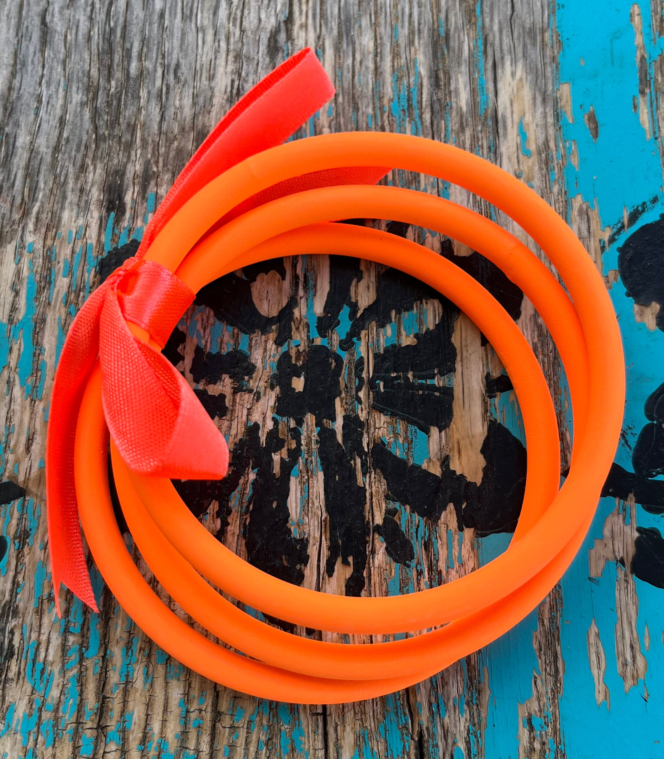 Neon Orange Bangle Bracelets