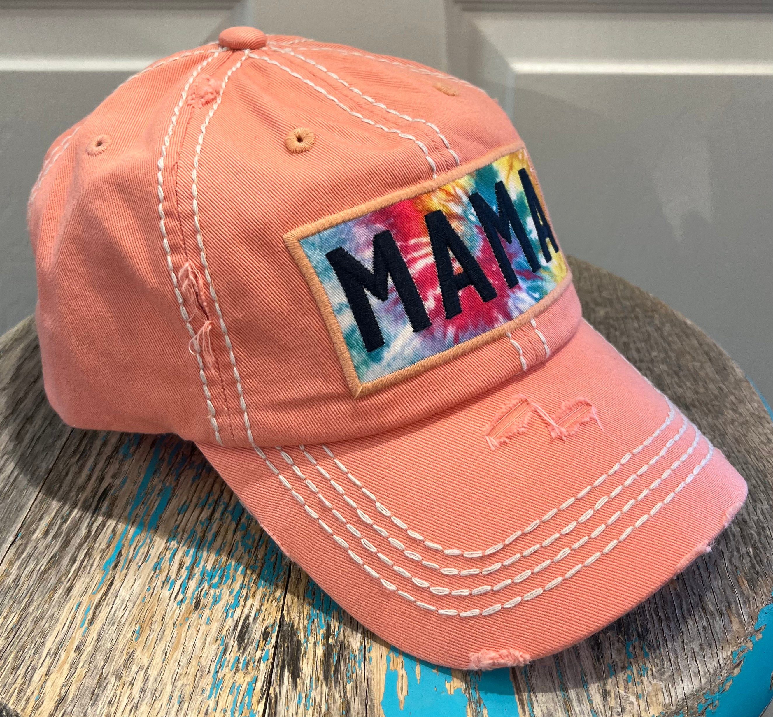 Light Coral MAMA Embroidered Cap