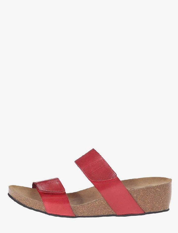 Eric Michael Liat Red Wedge Sandal