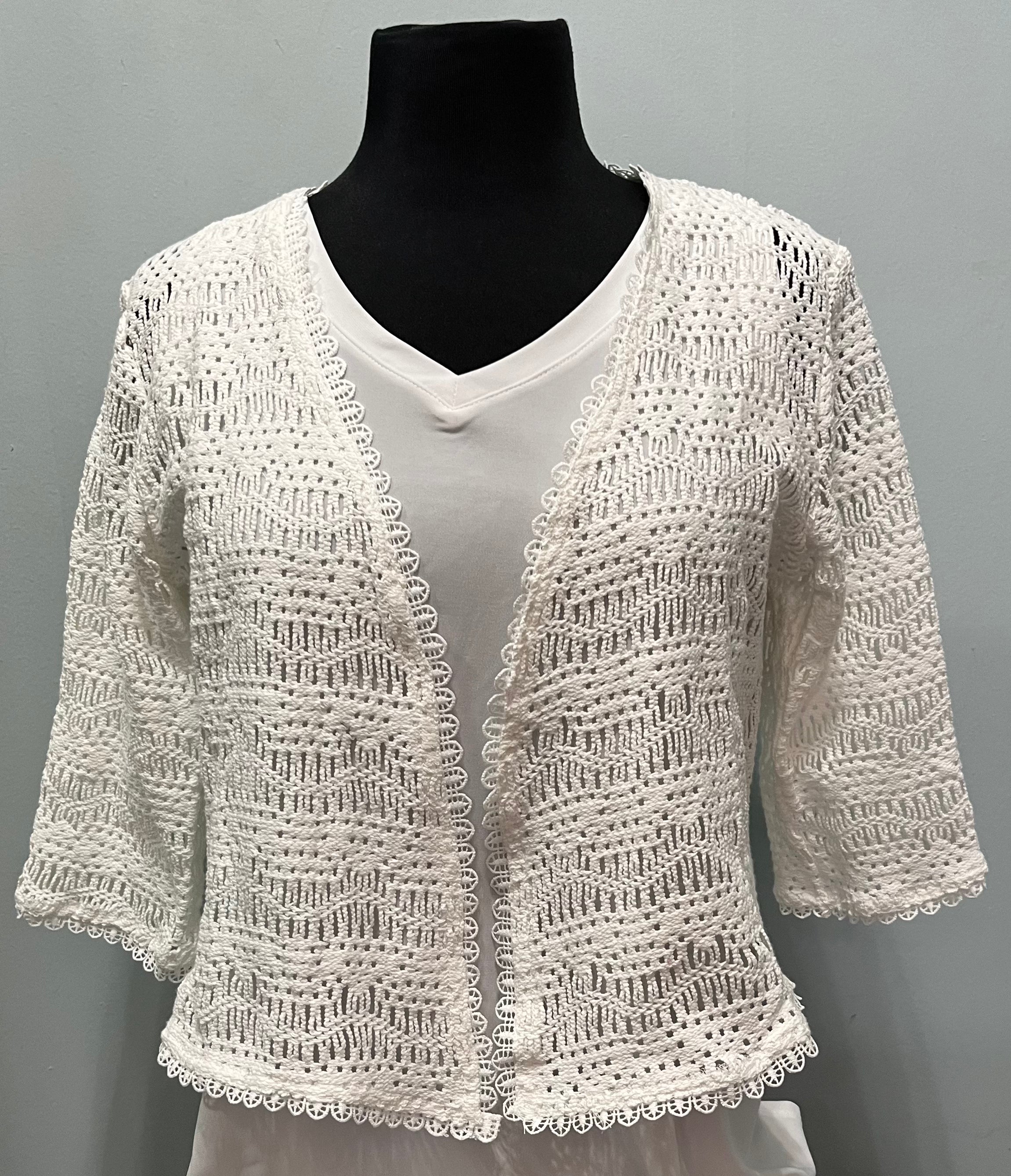 Crochet shrug white hotsell