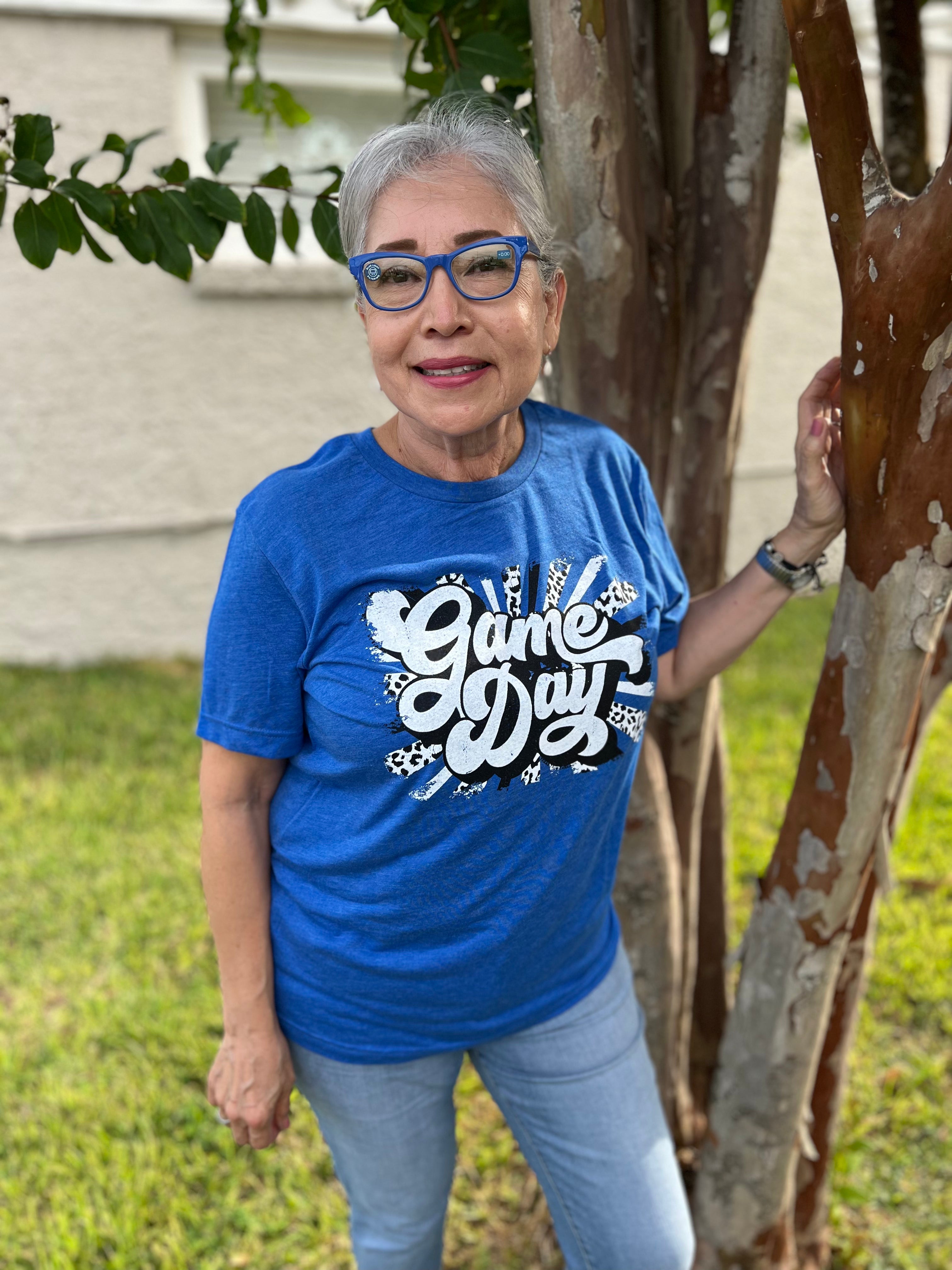 Royal Blue Retro Game Day Tee