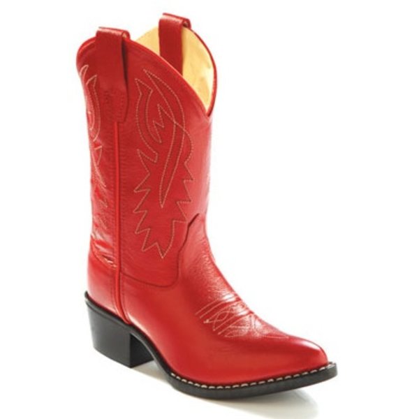 Children's Old West Red Round Toe Boot