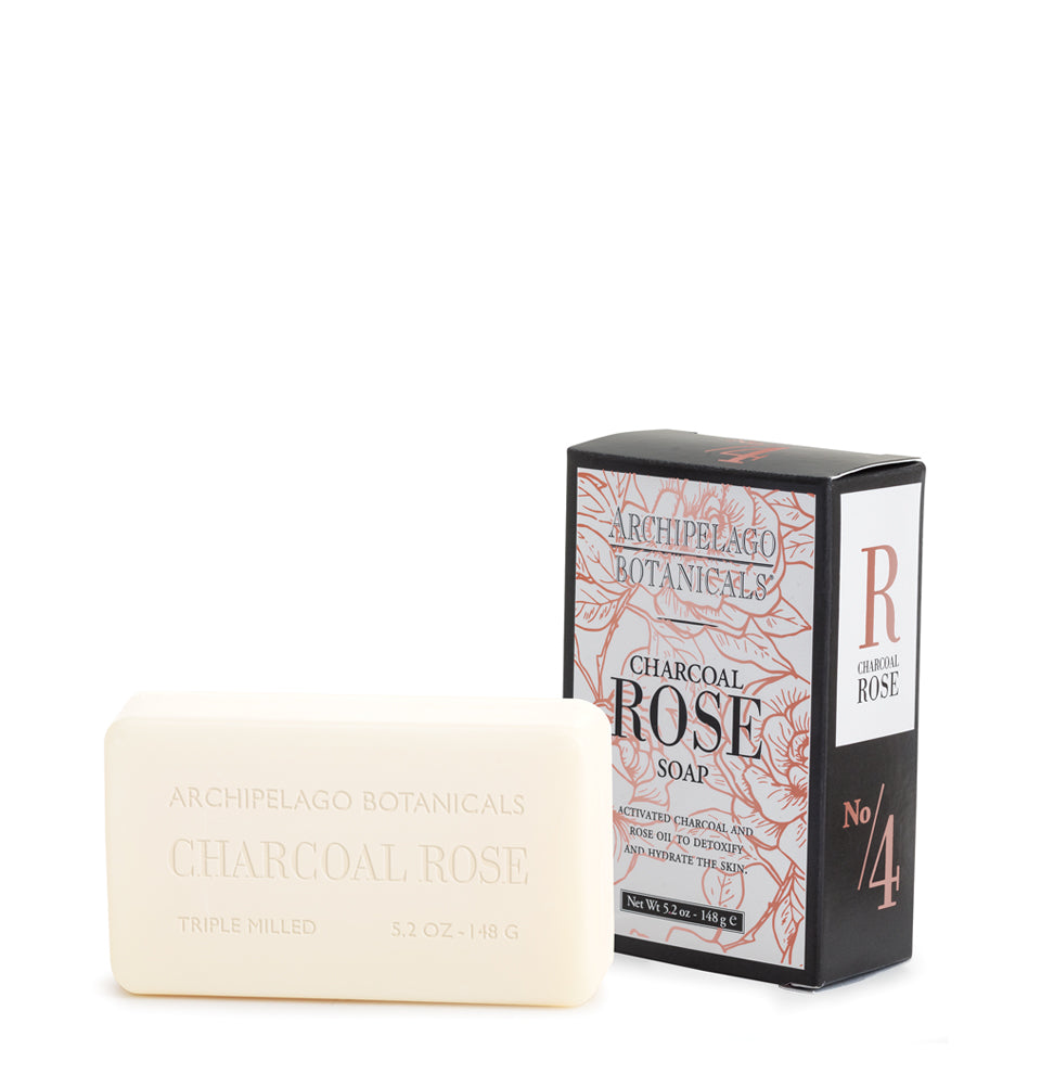 Archipelago Charcoal Rose All Natural Bar Soap