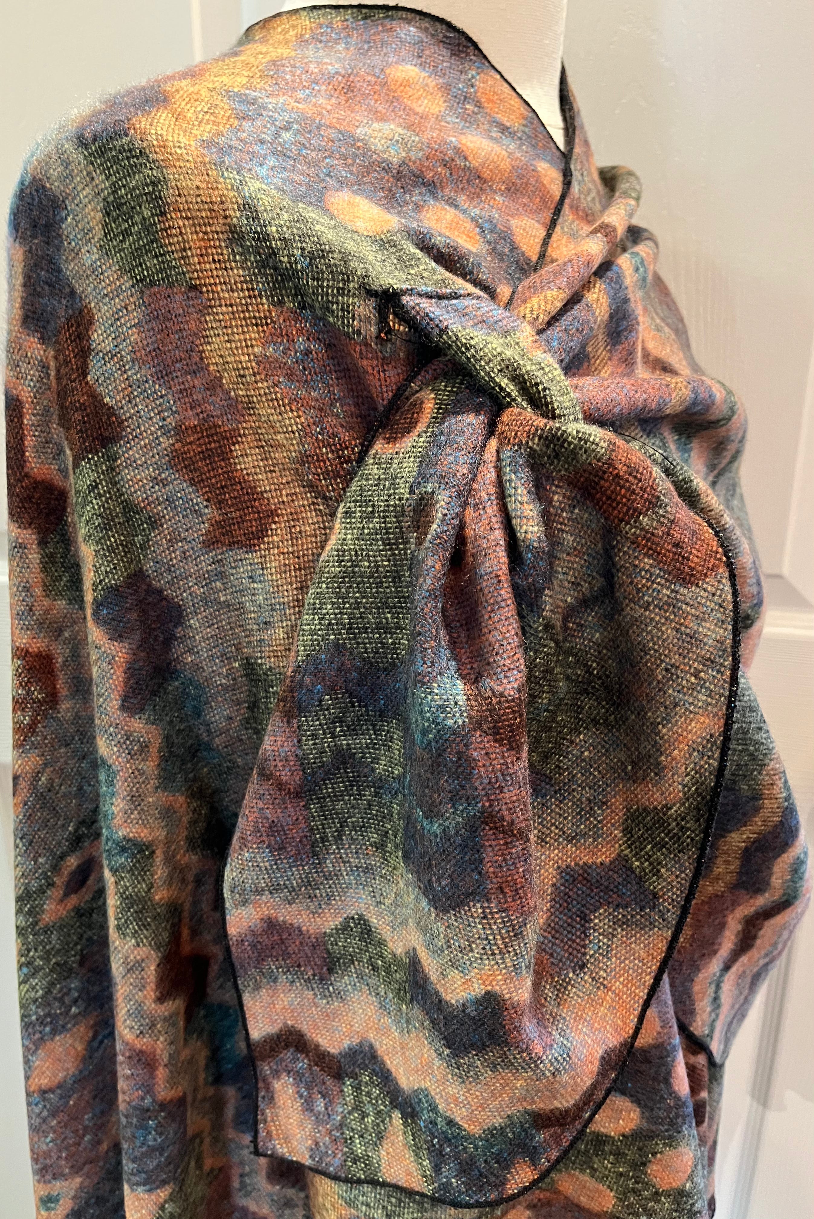 Tobacco Multi Reversible Cashmere Shawl