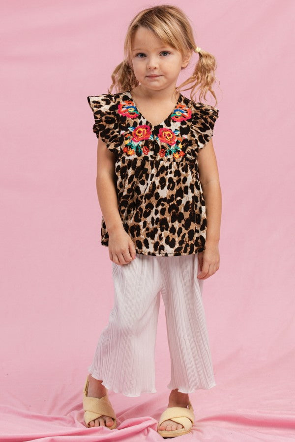 Mommy & Me Leopard & Embroidery Top