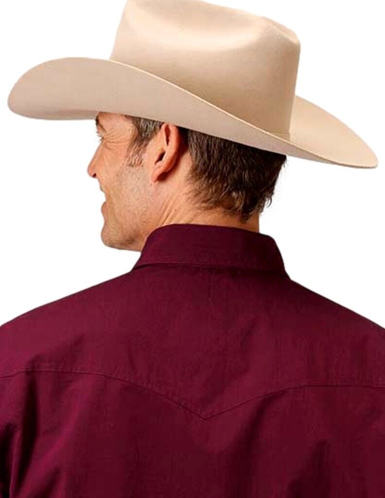 Roper Solid Wine Men's Western Shirt