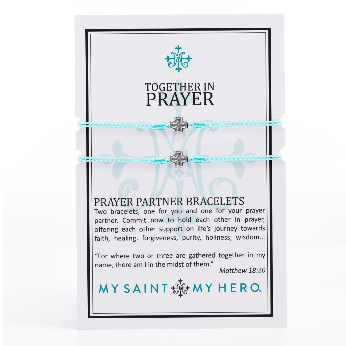 Together in Prayer Bracelet Set-Silver