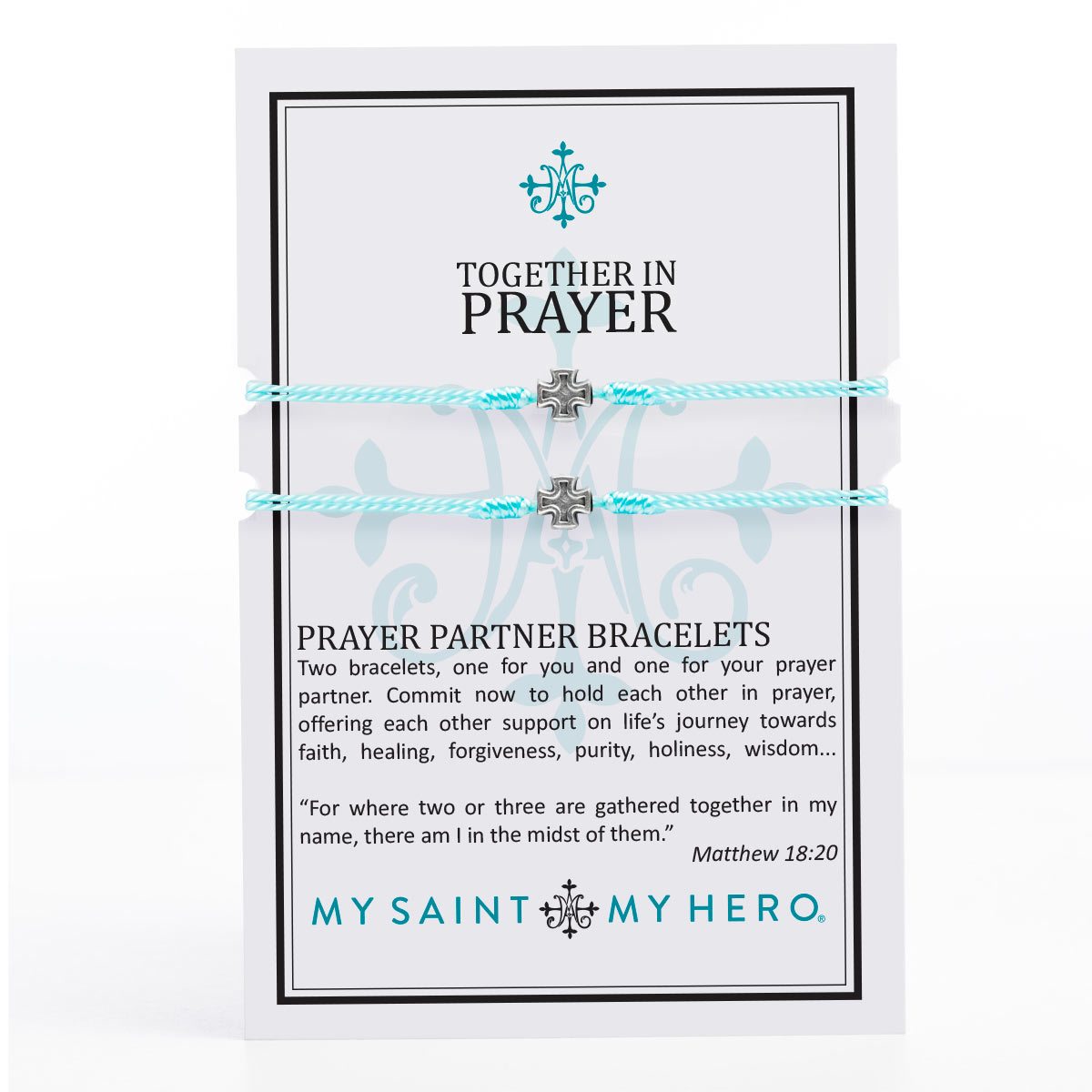 Together in Prayer Bracelet Set-Silver