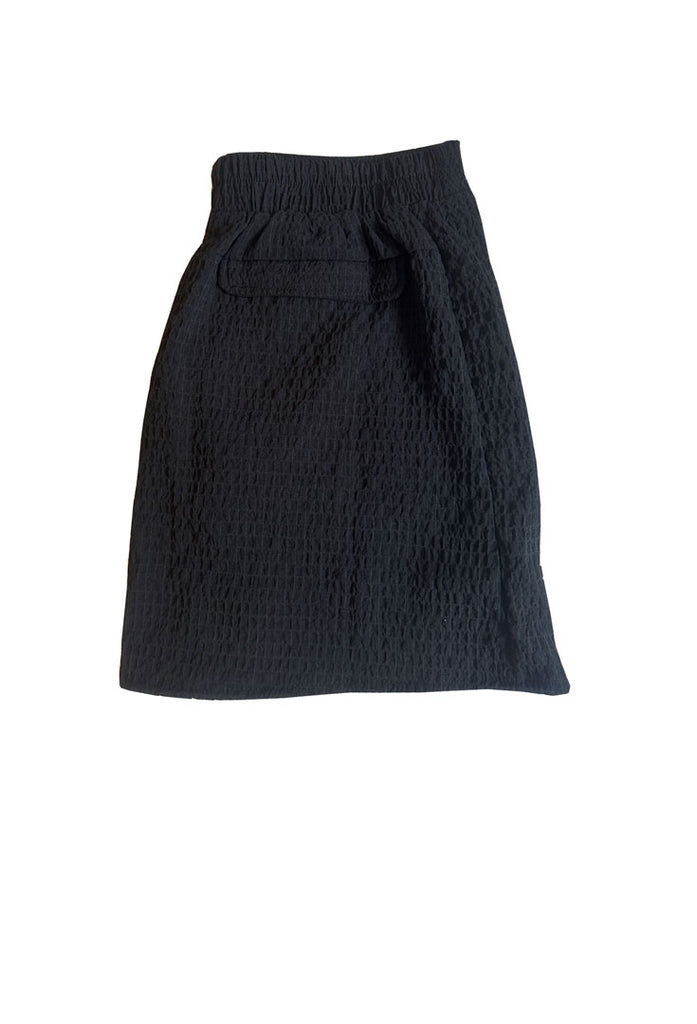 Black Bubble Fabric Summer Skort