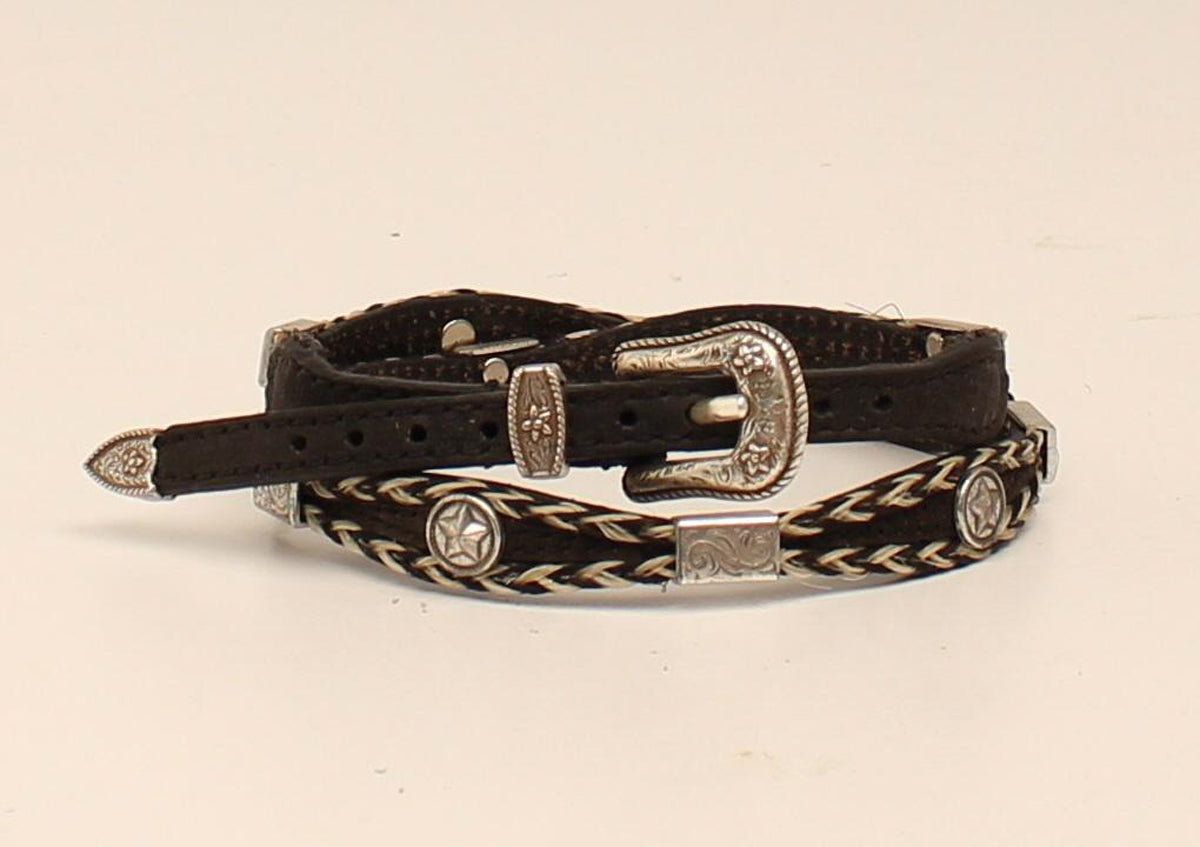 Horse Hair Hat Band w/ Silver Accents