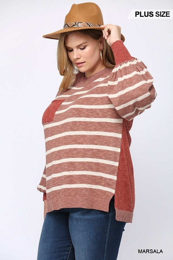 Marsala Light Weight Textured Knit Sweater