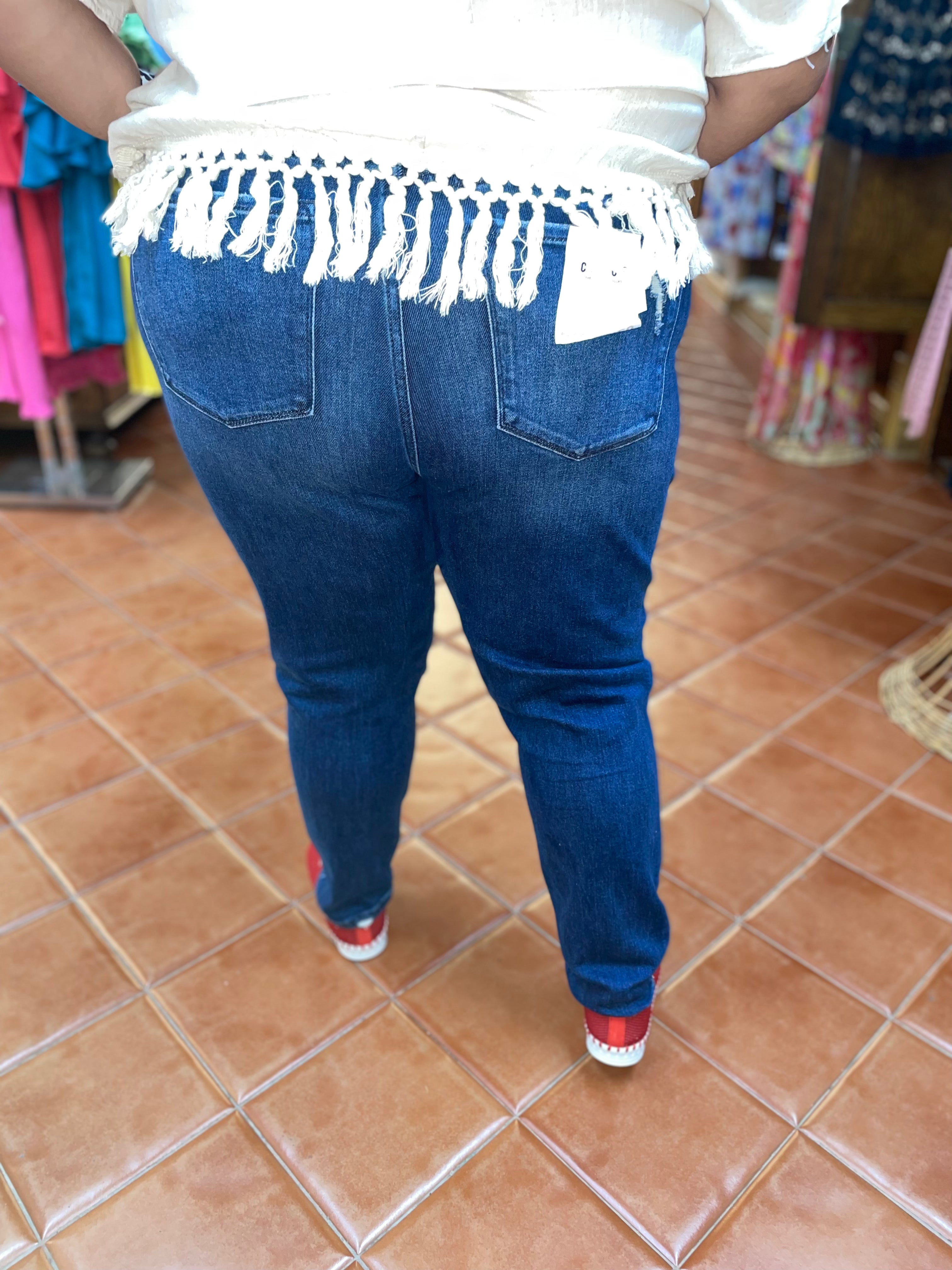 High Rise Crop Skinny Plus Size Jeans