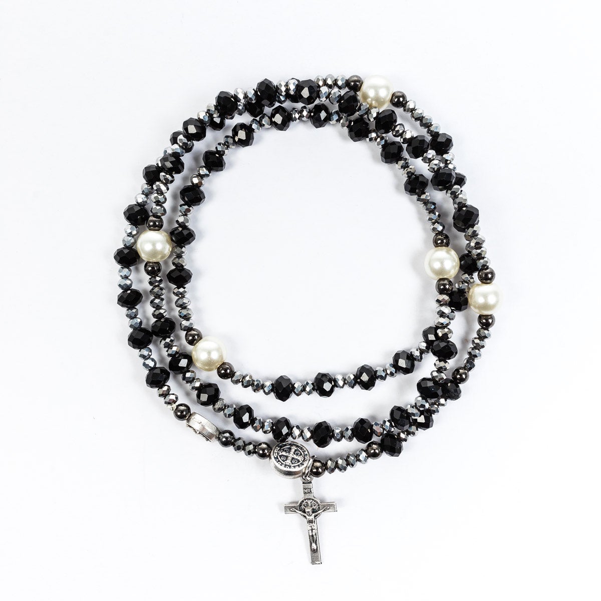 Rosary Wrap Bracelet - Black