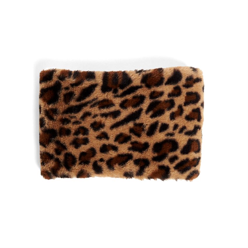 Brown Cozy Animal Print Neck Warmer