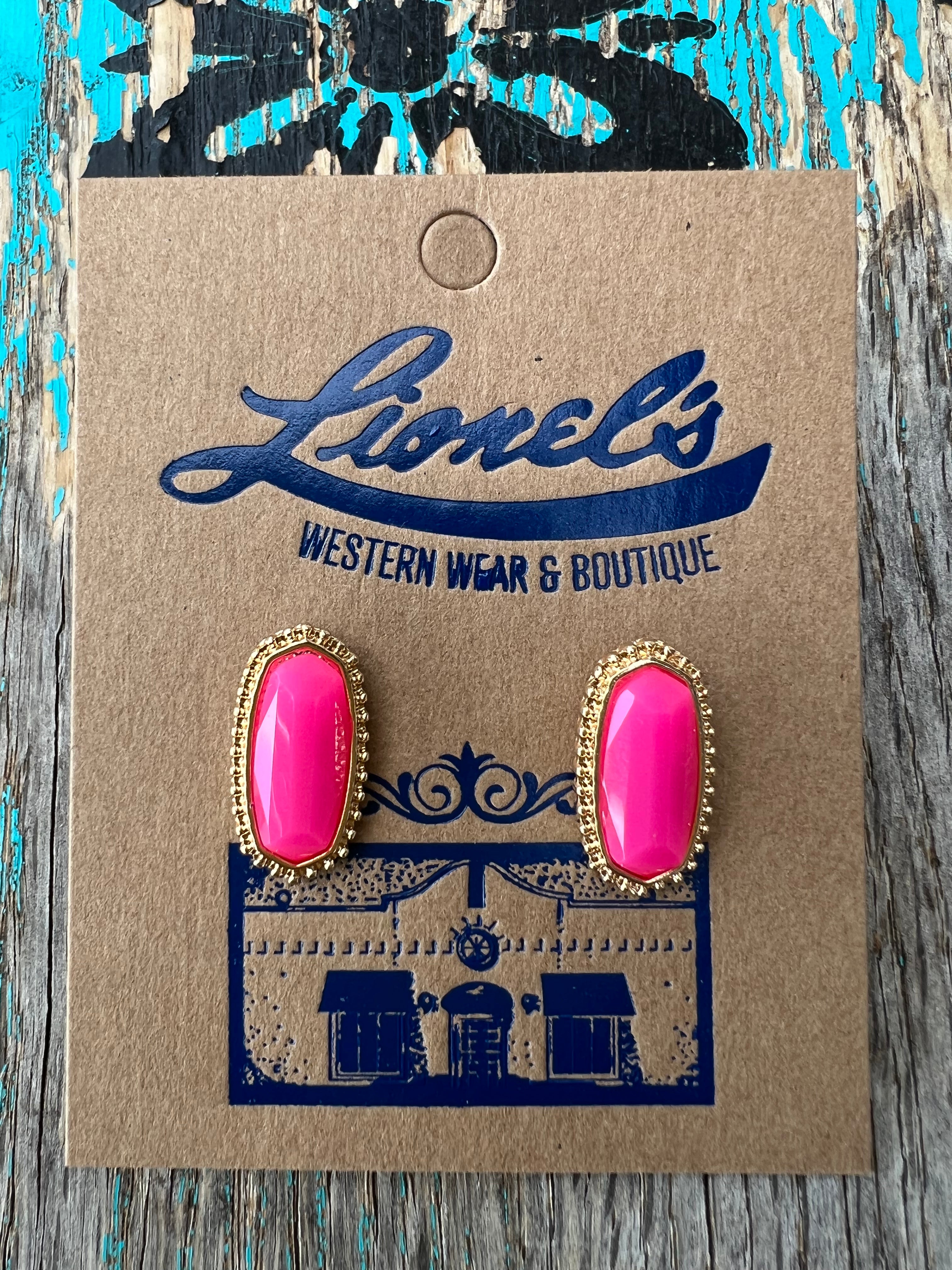 Hot Pink Kendra Inspired Earrings