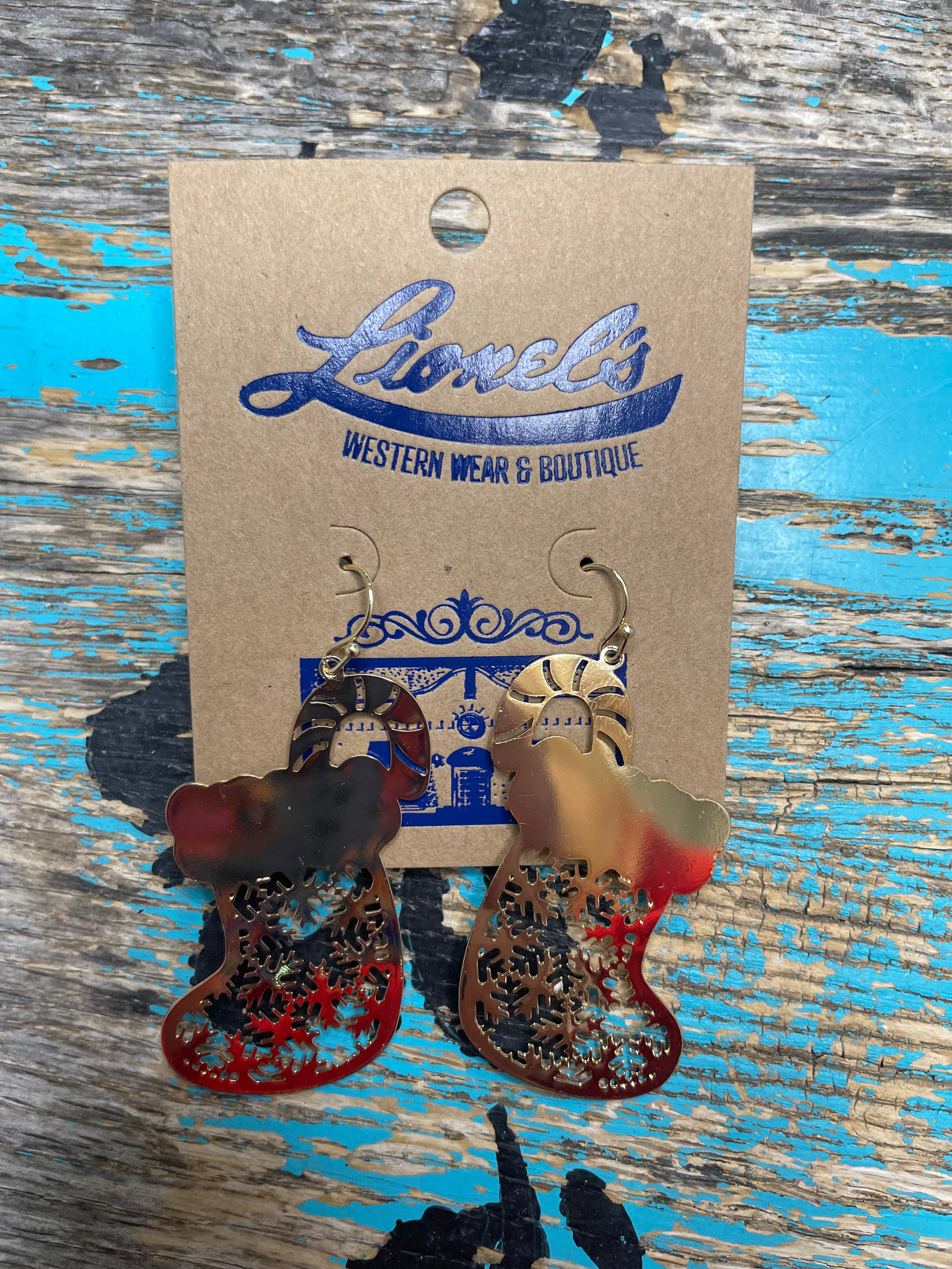 Gold Stocking Earrings