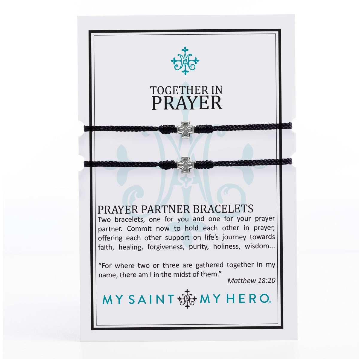 Together in Prayer Bracelet Set-Silver