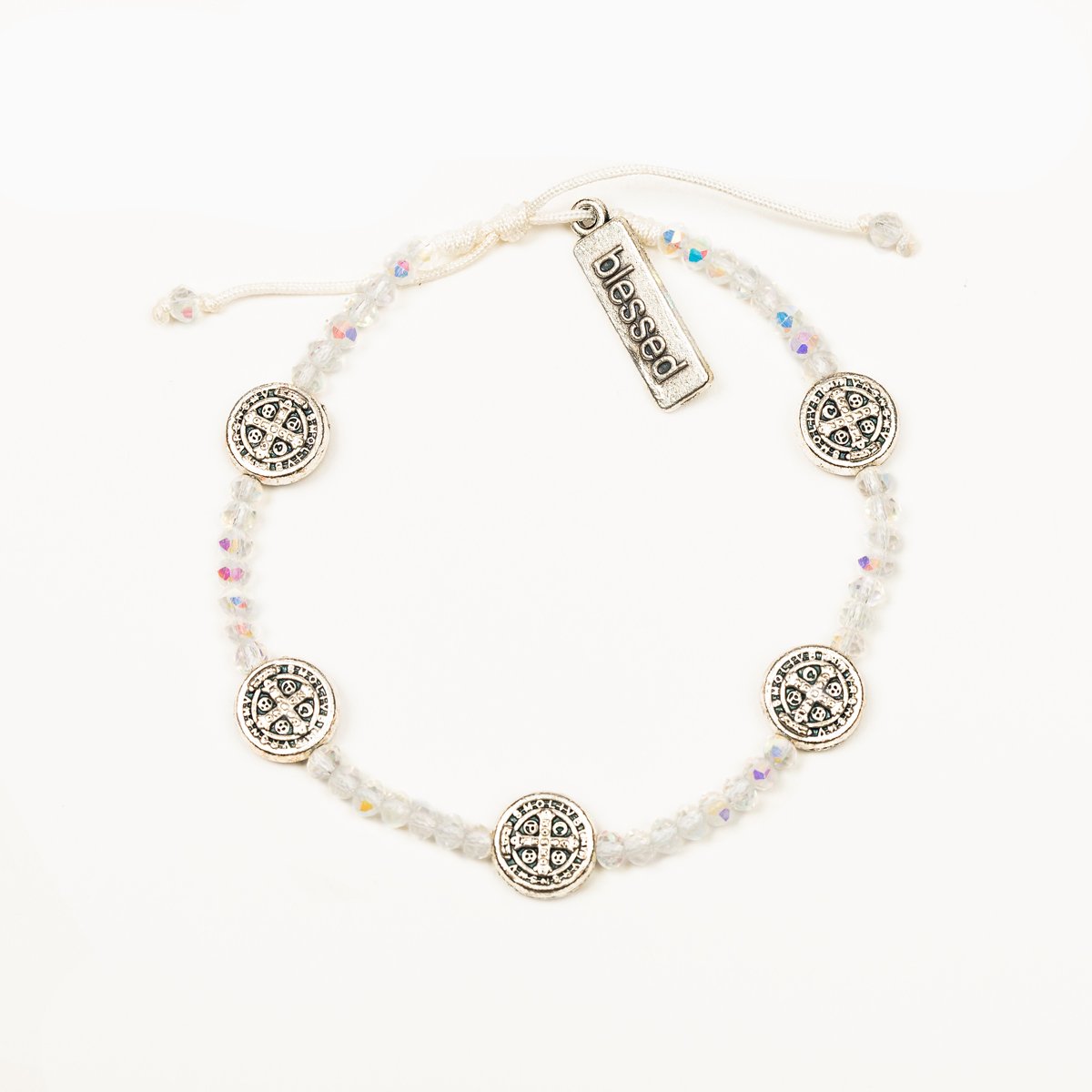 Gratitude Crystal Bracelet- Silver