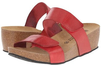 Eric Michael Liat Red Wedge Sandal