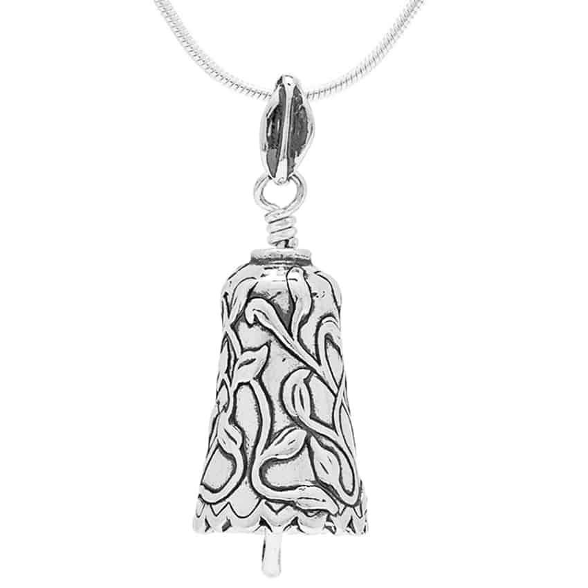 Wedding Bell Pendant w/ 22" Sterling Chain