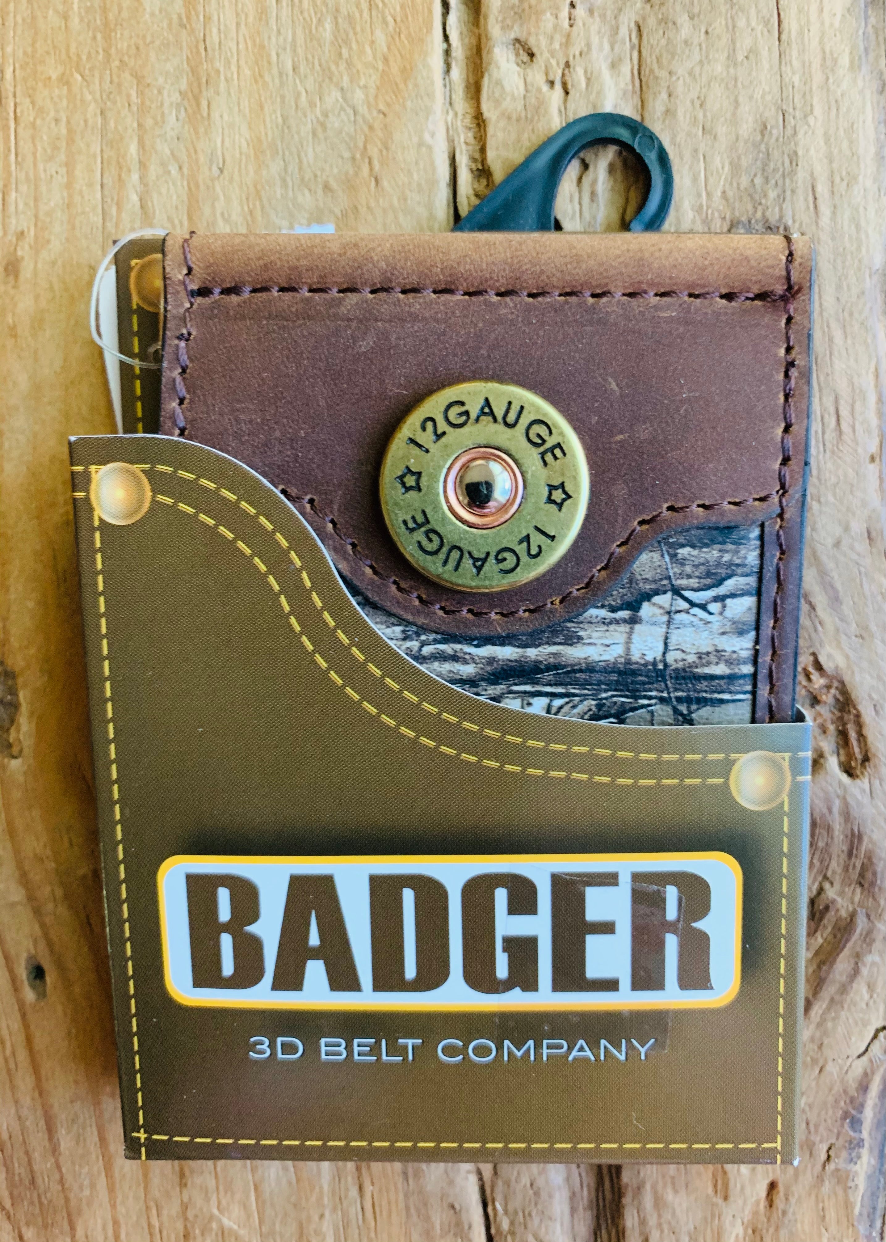Camouflage & Leather Money Clip