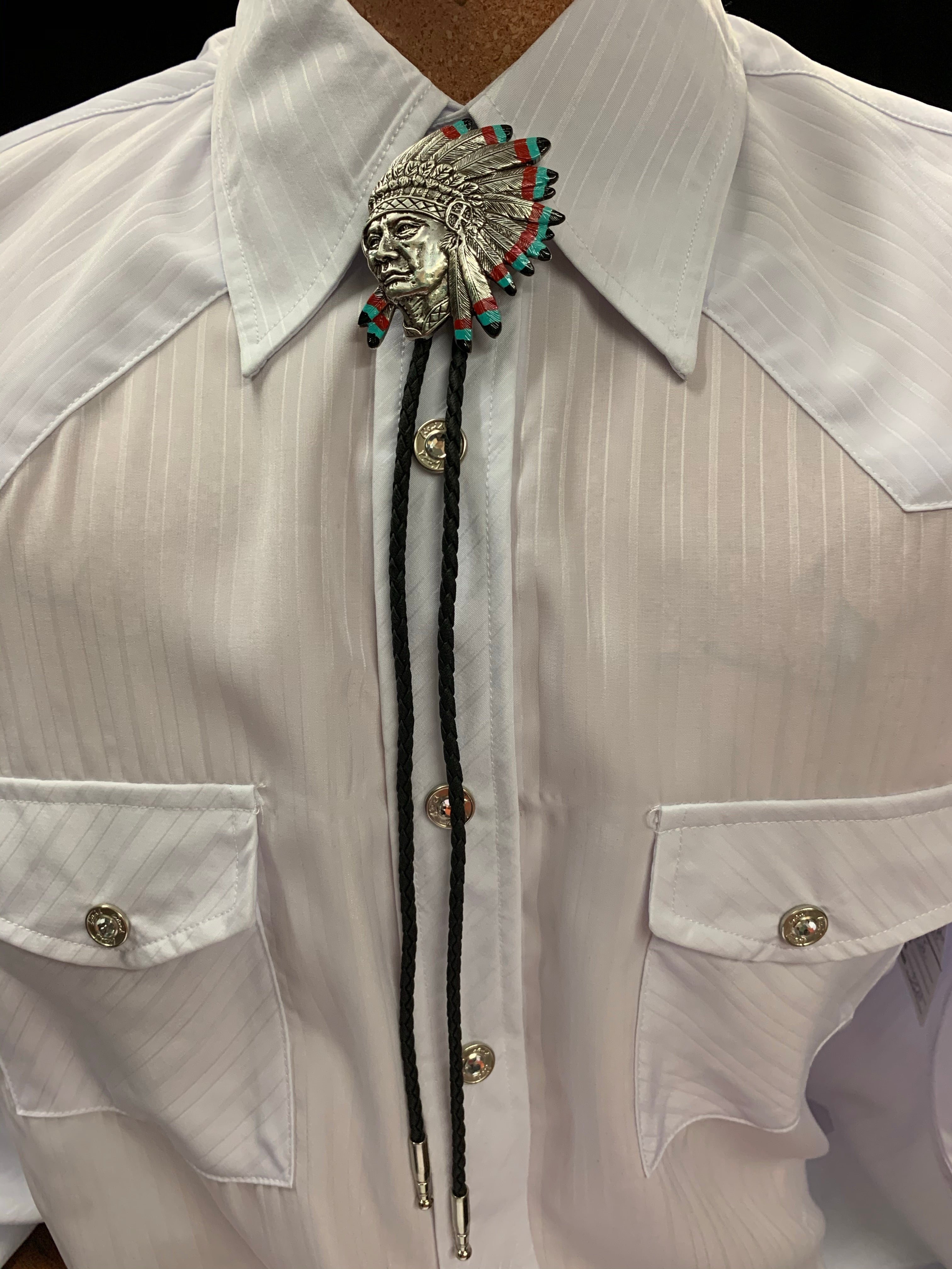 Indian Headdress Bolo Tie