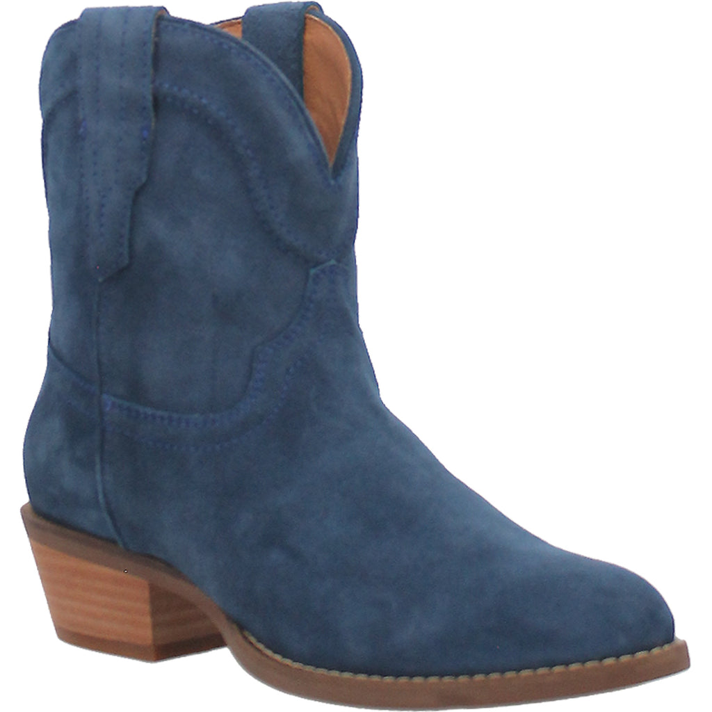 NAVY Tumbleweed Suede Leather Bootie