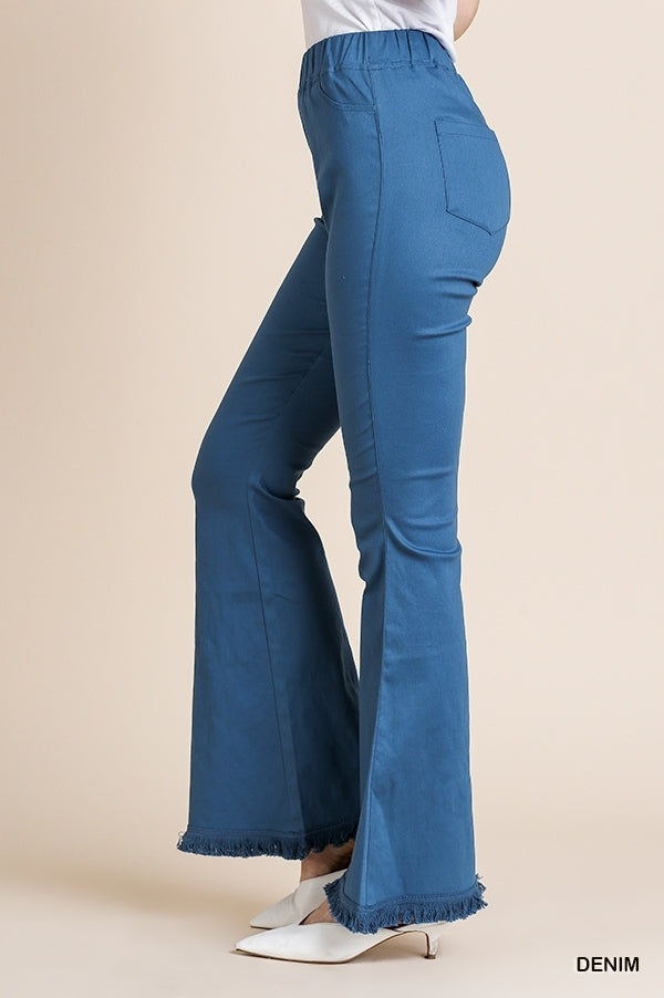 Denim Wide Flare Leg Pant