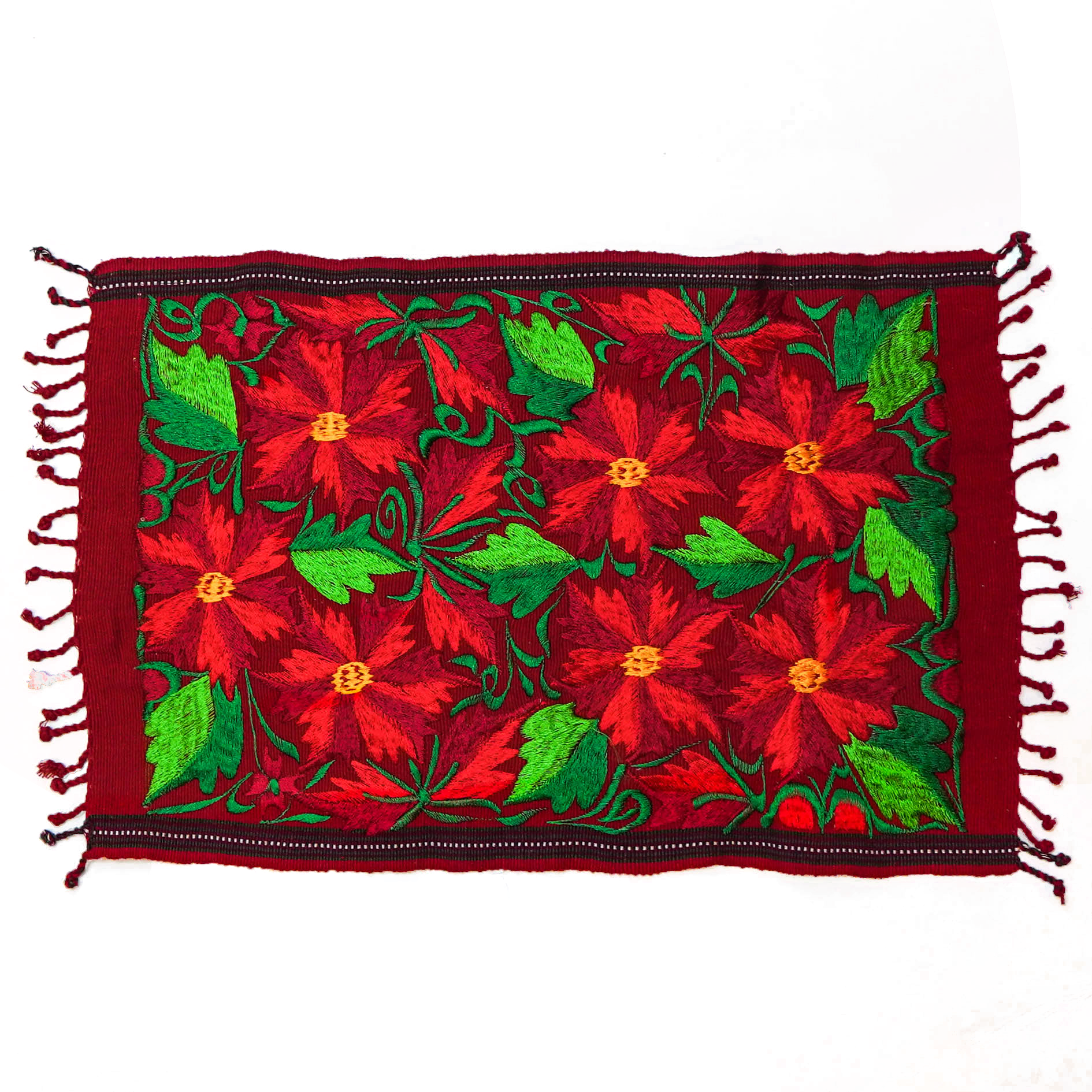 FLORES RED POINSETTIA FLORAL PLACEMAT