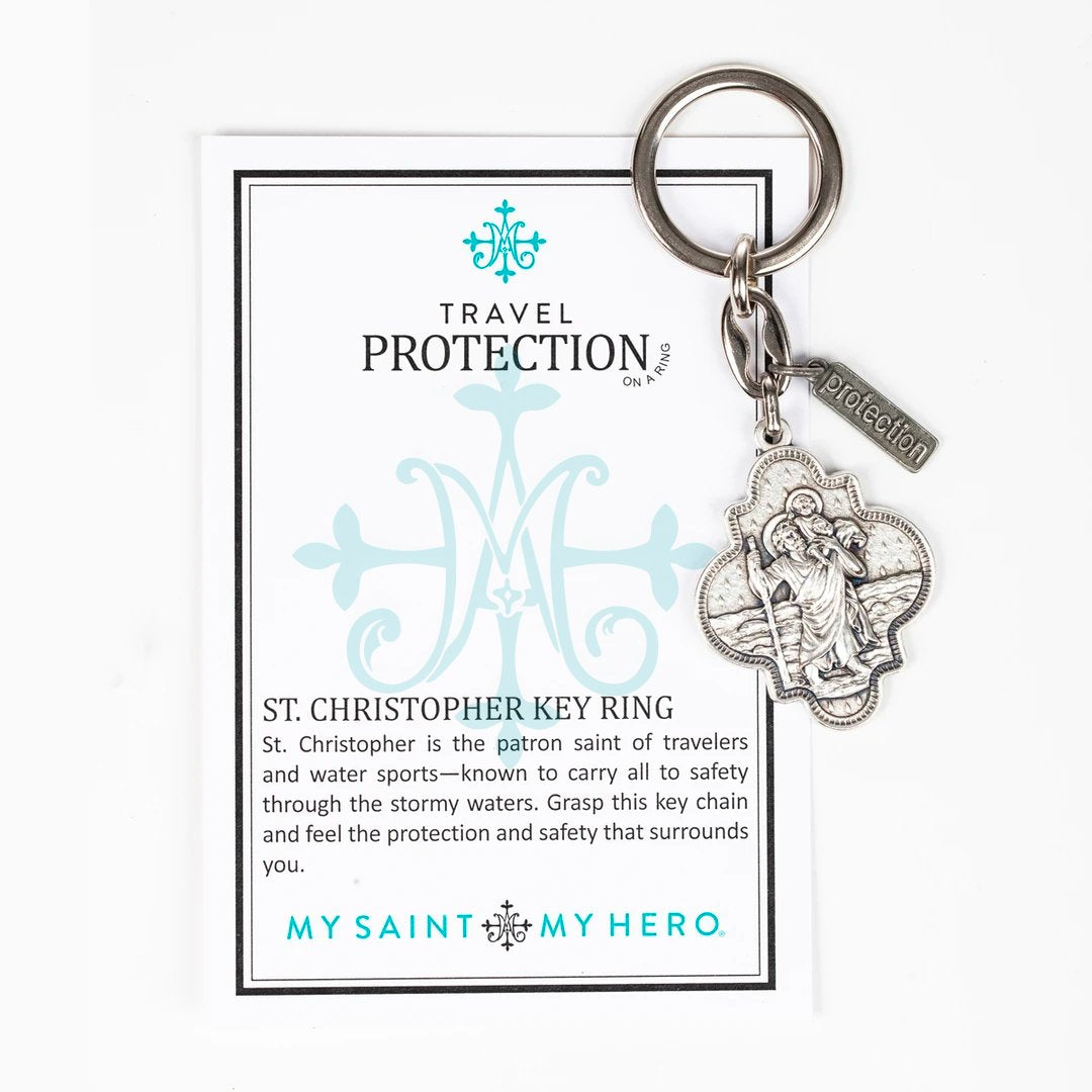 Saint Christopher Travel Protection Key Ring