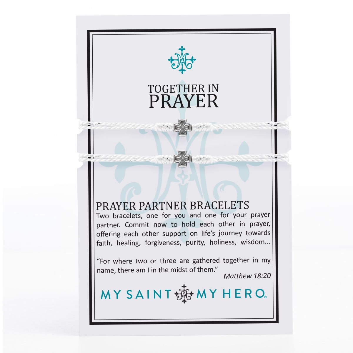 Together in Prayer Bracelet Set-Silver
